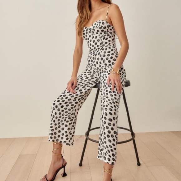 Reformation Paisley Jumpsuit Polka Dot - Picture 2 of 2